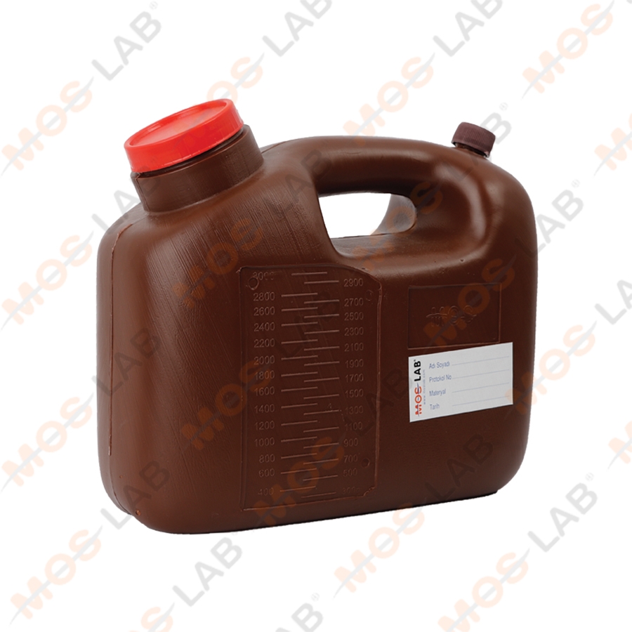 24 SAATLİK İDRAR BİRİKTİRME KABI 3000ML KAHVE